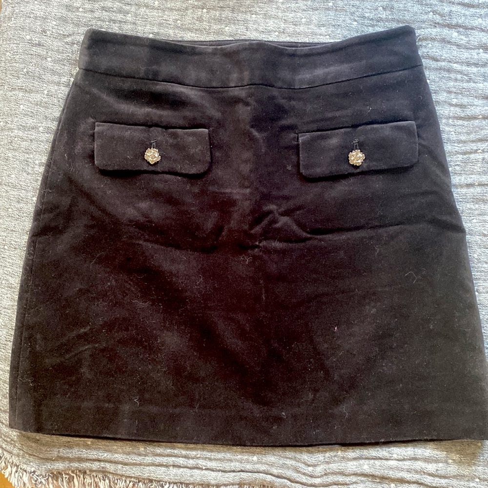 Black Velvet LOFT Skirt